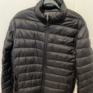 EDDIE BAUER MENS BLACK JACKET PUFFER. size large
